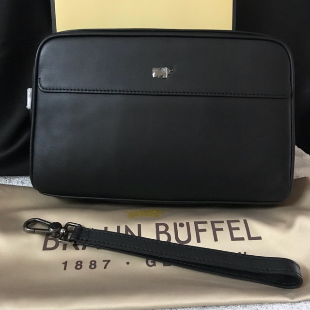 braun buffel clutch bag man