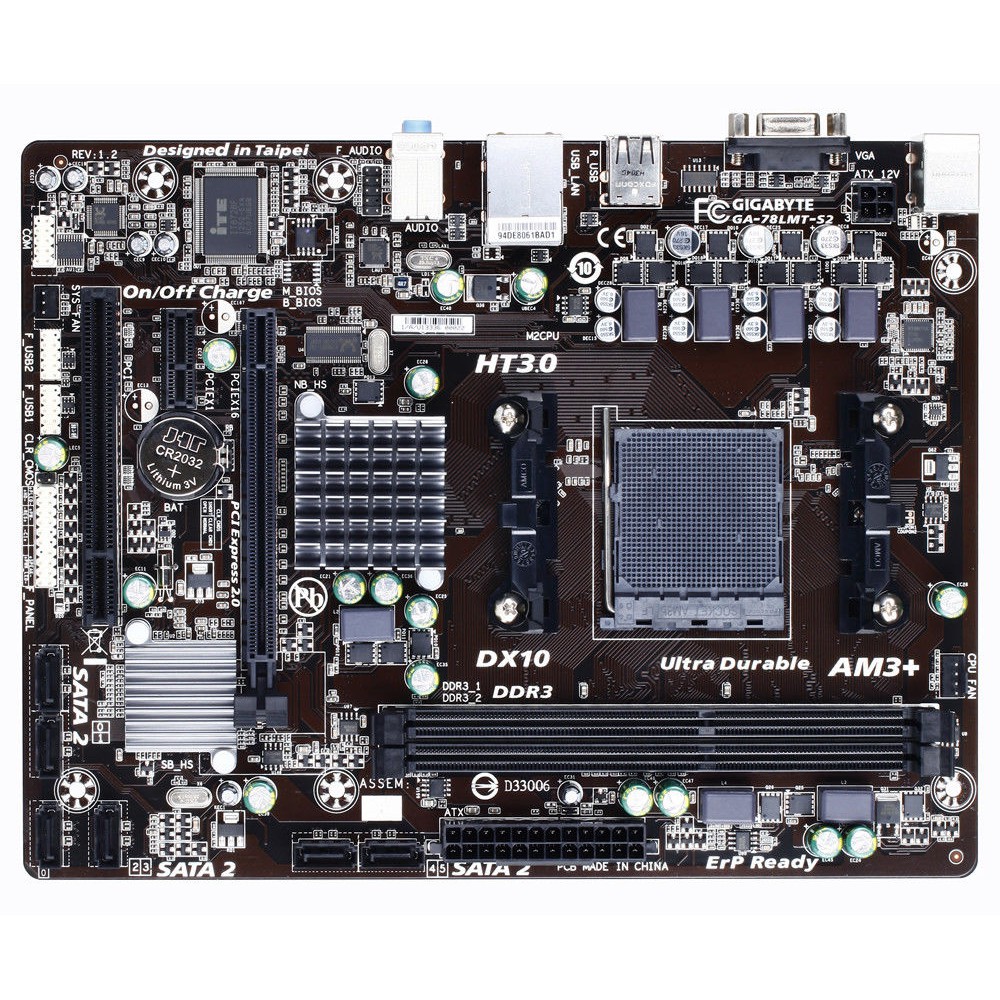 (AMD AM3+) Gigabyte GA78LMTS2 (Black Edition) Gaming Motherboard