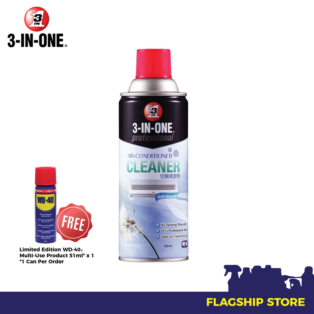 WD40 3INONE Professional Air Conditioner Cleaner (331ml) Shopee