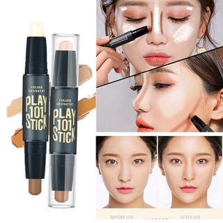 2 In1 Women Highlighter Face Concealer Shadow Stick Nose Pencil Cosmetic 3D Highlighter Make Up Concealer Palette Stick