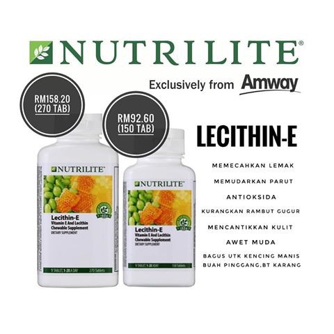 Nutrilite Lecithin E 150 270 Tab Vitamins Supplements Amway Shopee Malaysia