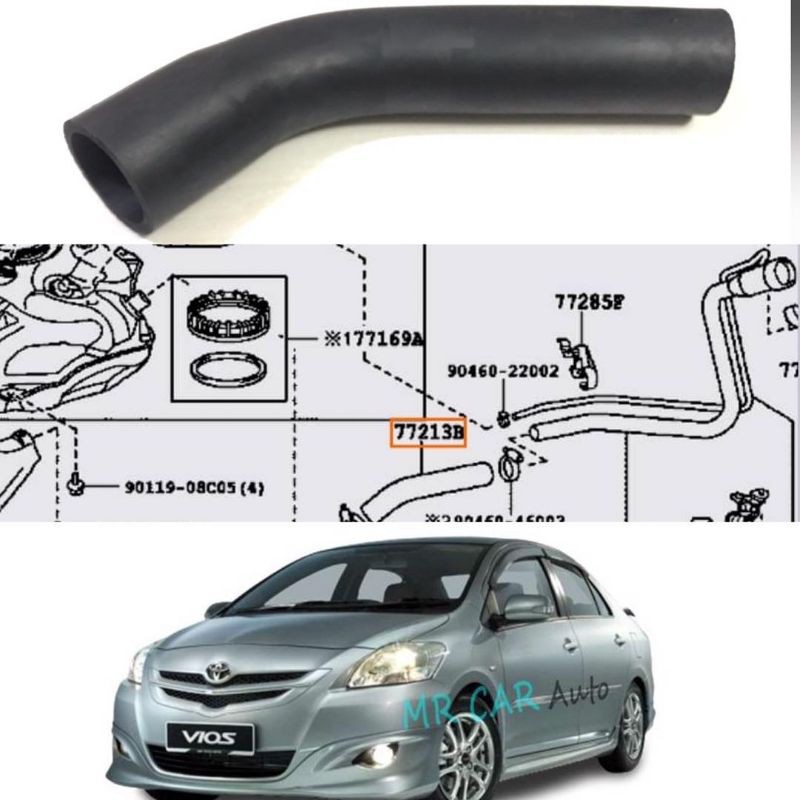 TOYOTA VIOS NCP93 20072013 FUEL TANK HOSE / PIPE (OEM) Shopee Malaysia