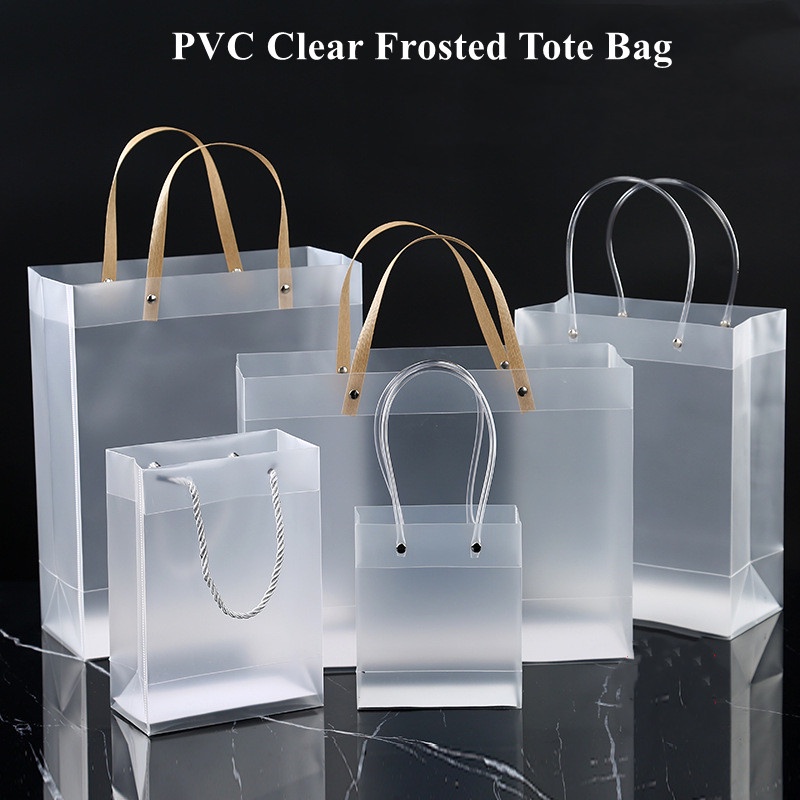 PVC Clear Tote Bag/ Transparent Frosted Souvenir Bag/ Wedding Candy ...