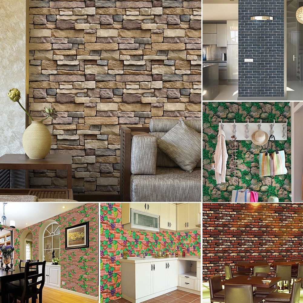 Diy Brick Effect Tile Stickers Home Decor Kitchen Bathroom Wall