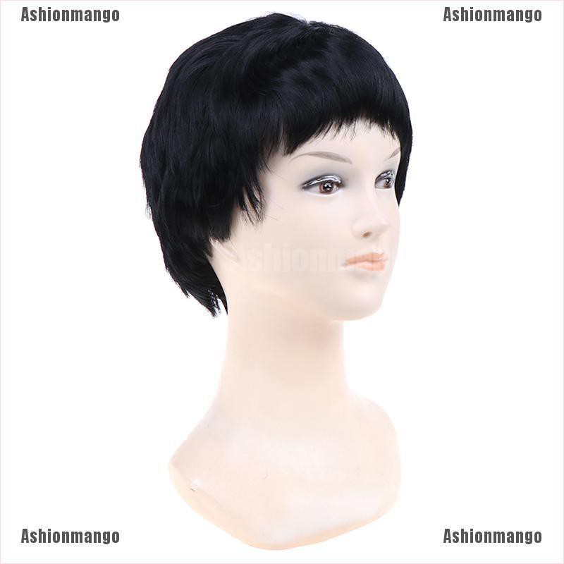 0916 Ready Stock Black Ladies Short Hair Wig Brazilian Natural Wave Hair Party Fashion Essential
