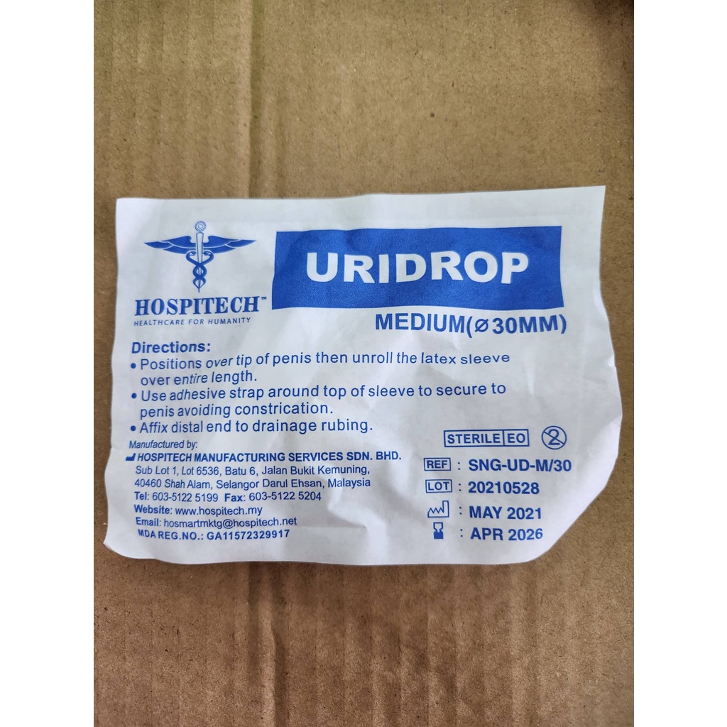 URIDROP Male External Catheter (condom catheter) M30MM (PCS) Shopee