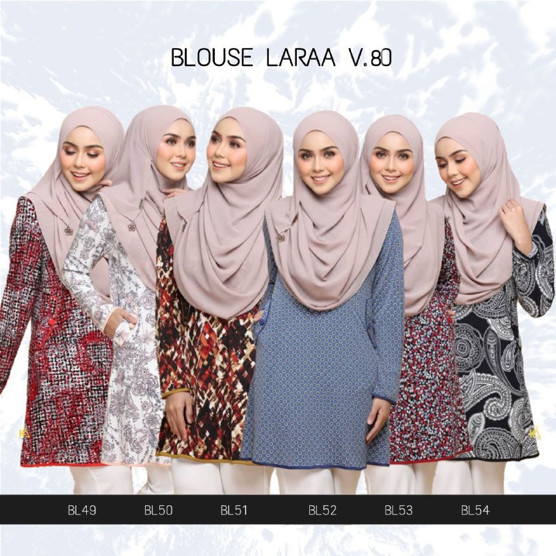 LARAA MUSLIMAH BLOUSE  LABUH IRONLESS NURSING FRIENDLY 