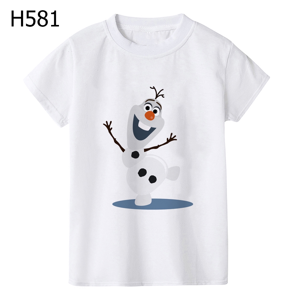 Boys Cute Cartoon Olaf Snowman Print Kids Tshirt Fashion Cartoon Tops Shirt Shopee Malaysia - roblox snowman shirt