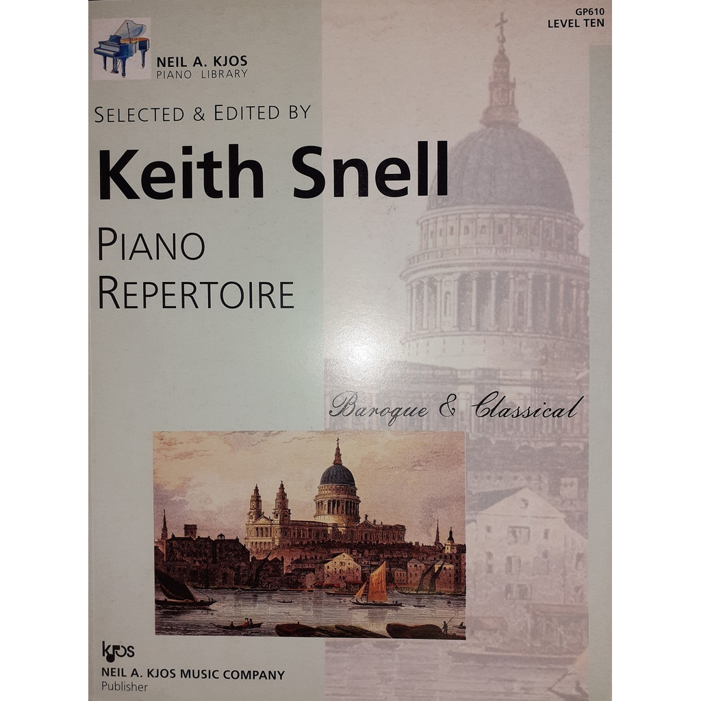 Piano Repertoire - Baroque & Classical Level 10 Piano Music Book
