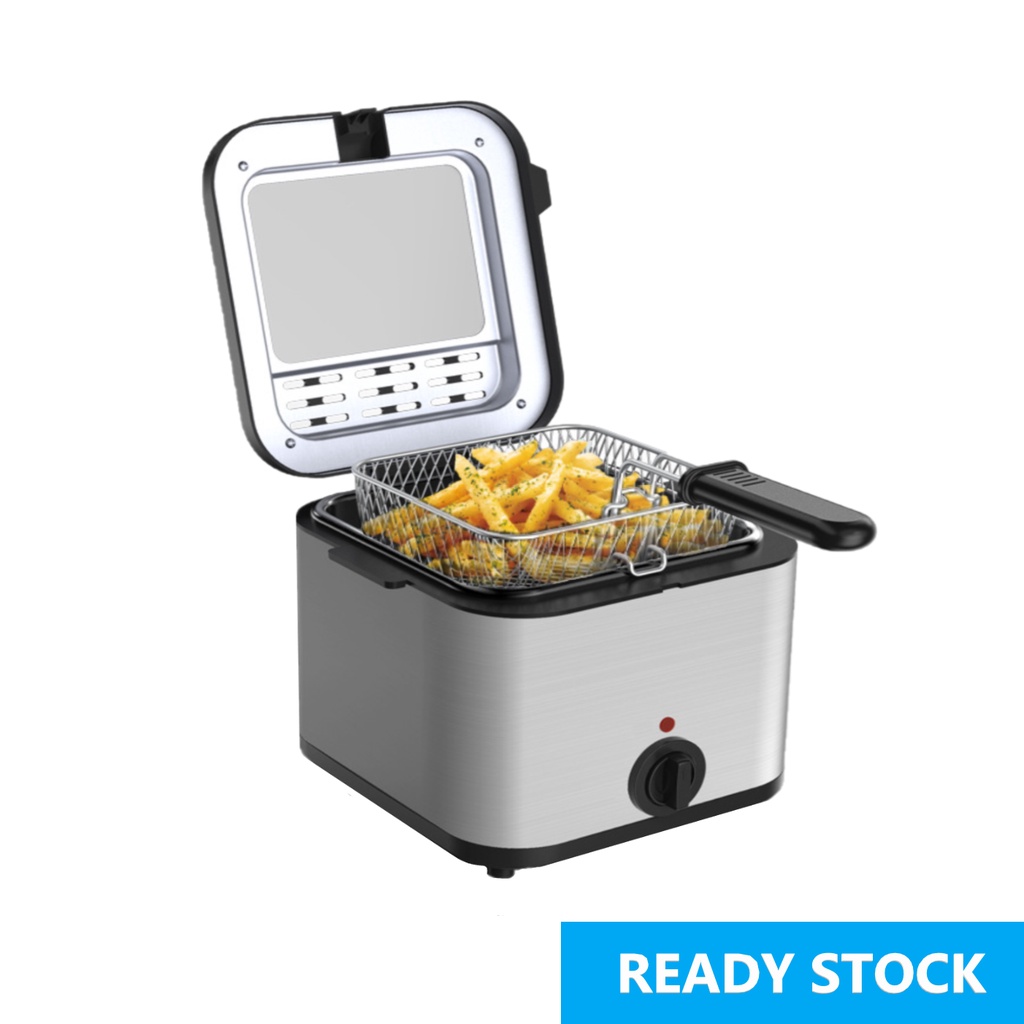 【Kitchen】Deep fryer 2.5L stainless steel electric Kaisa Villa Penggoreng elektrik French Fries Air Fryer