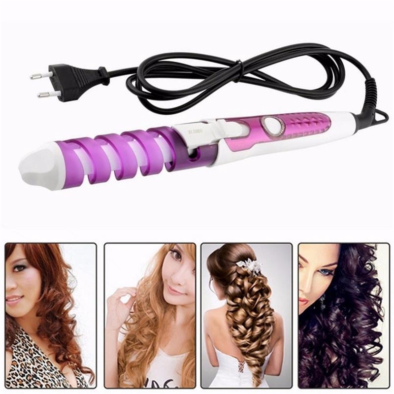 Spiral Hair Curler Electric Roll Stick Anti Scalding Ceramic