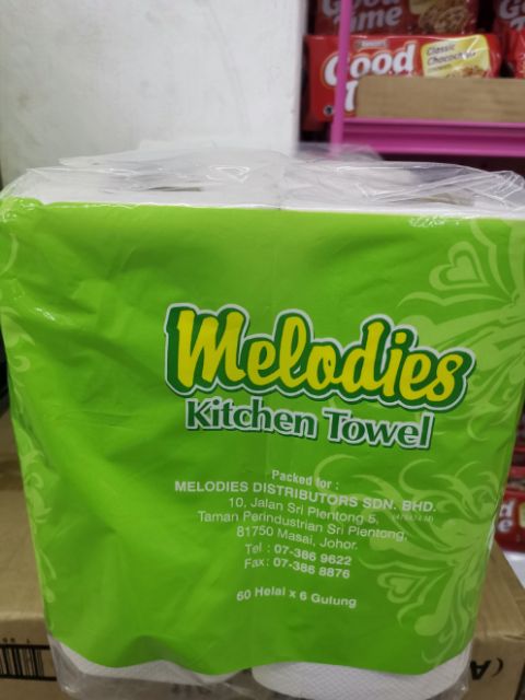 Melodies Kitchen Towel 60 Sheets X 6 Rolls Shopee Malaysia