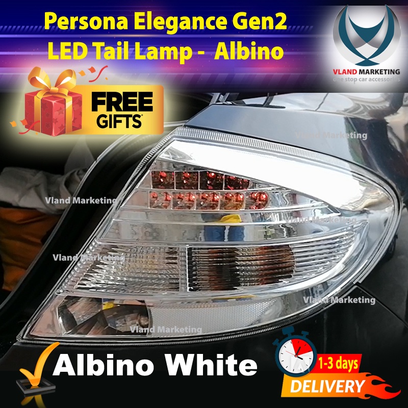 Vland Proton Persona Elegance Gen2 Tail Lamp Albino White Gen 2 Lampu