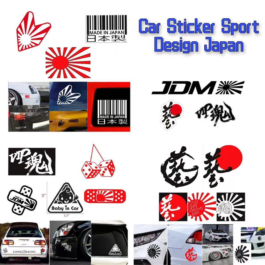 1pc Car Sticker Motorcycle J's Racing Japan Sticker Car/ Sticker Kereta