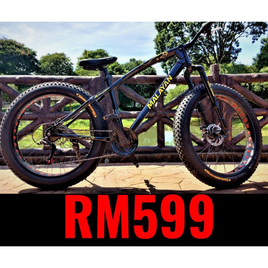 Shimano Fat Bike Bicycle Basikal 21 Speed 2020 Model Shopee Malaysia