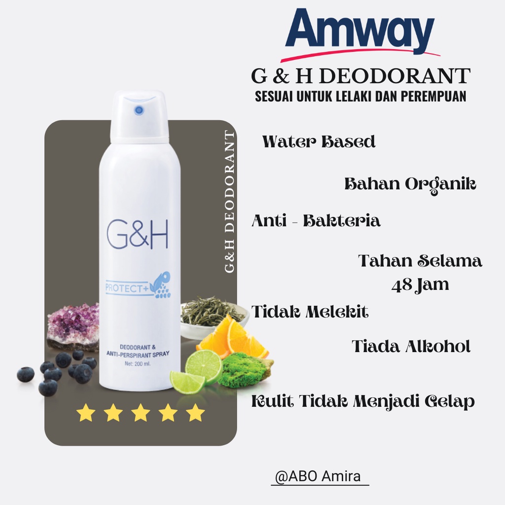 AMWAY DEODORANT G&H DEODORANT SPRAY ( TIKTOK DEODORANT VIRAL) Shopee