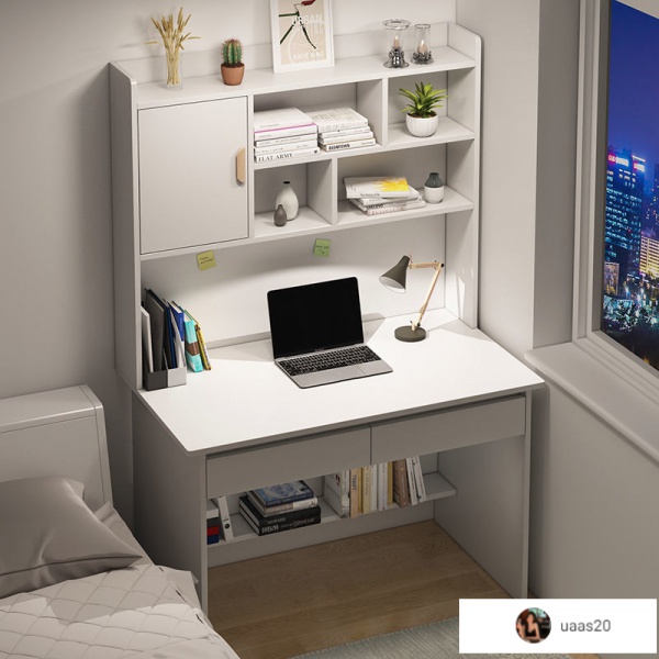 Computer desk desk bookshelf combination one home simple student learning desk chair set bedroom small table