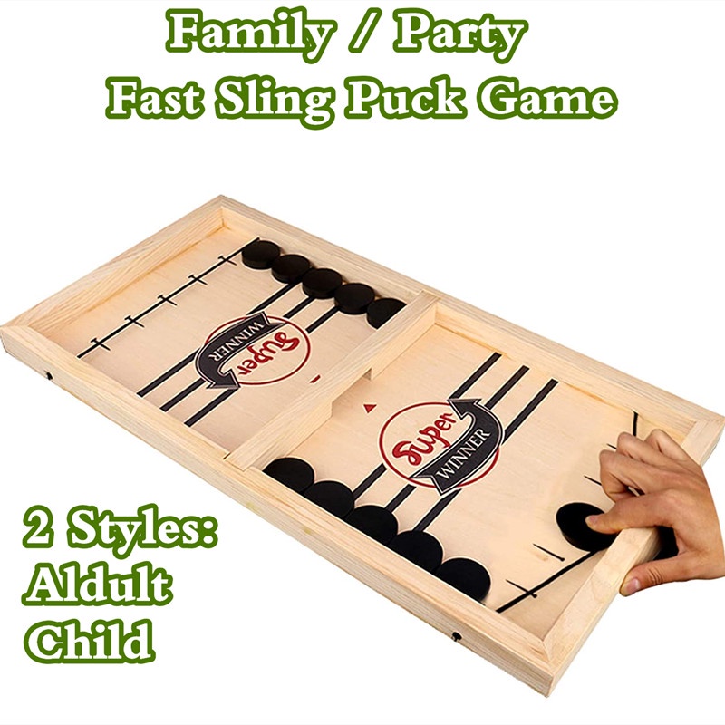 Premium Have Wooden Fast Sling Puck Game Paced Table Desktop Battle Winner Board Foosball Games toy Adults Parent-Chi... - Image 3