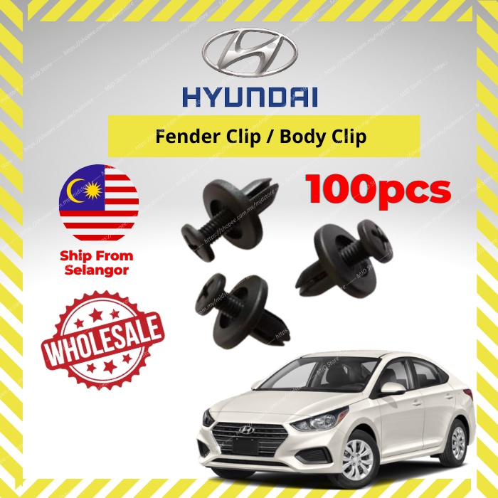 100pcs Wholesale Hyundai Car Clip Bumper Clip Fastener Car Rivet Fender Clip Screw Clip Button