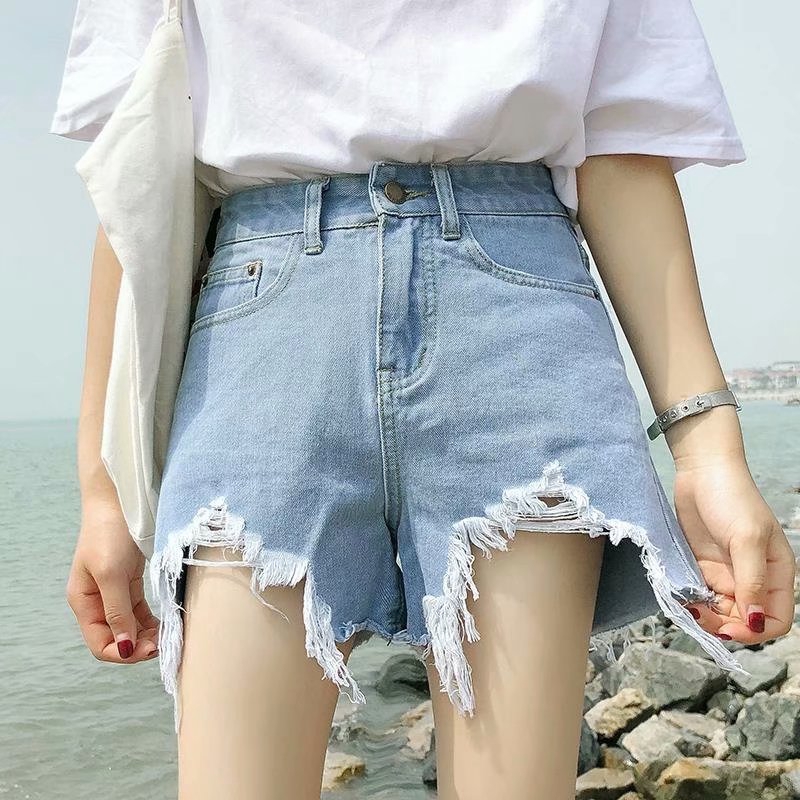 destroyed denim shorts womens