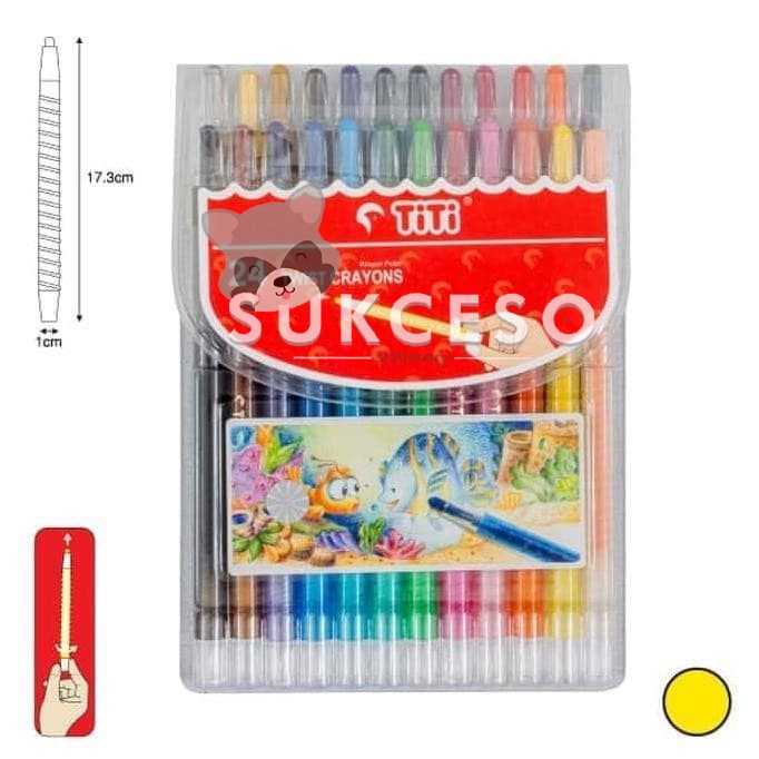 Joyko Titi Twist Crayon TICP24T / Play Crayon 24 Colors Shopee Malaysia