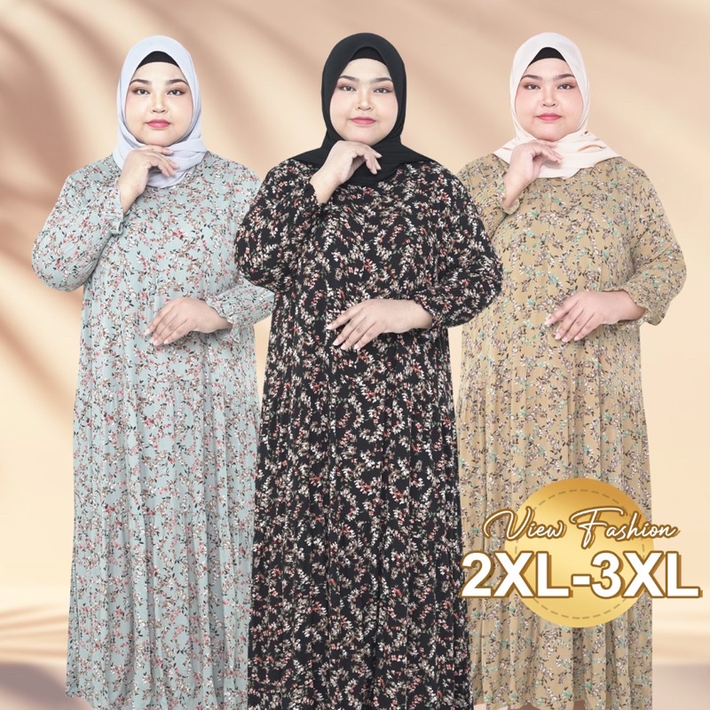 [VIEW] 2XL-3XL PLUS SIZE MUSLIMAH DRESS Emma Pretty dress 21197