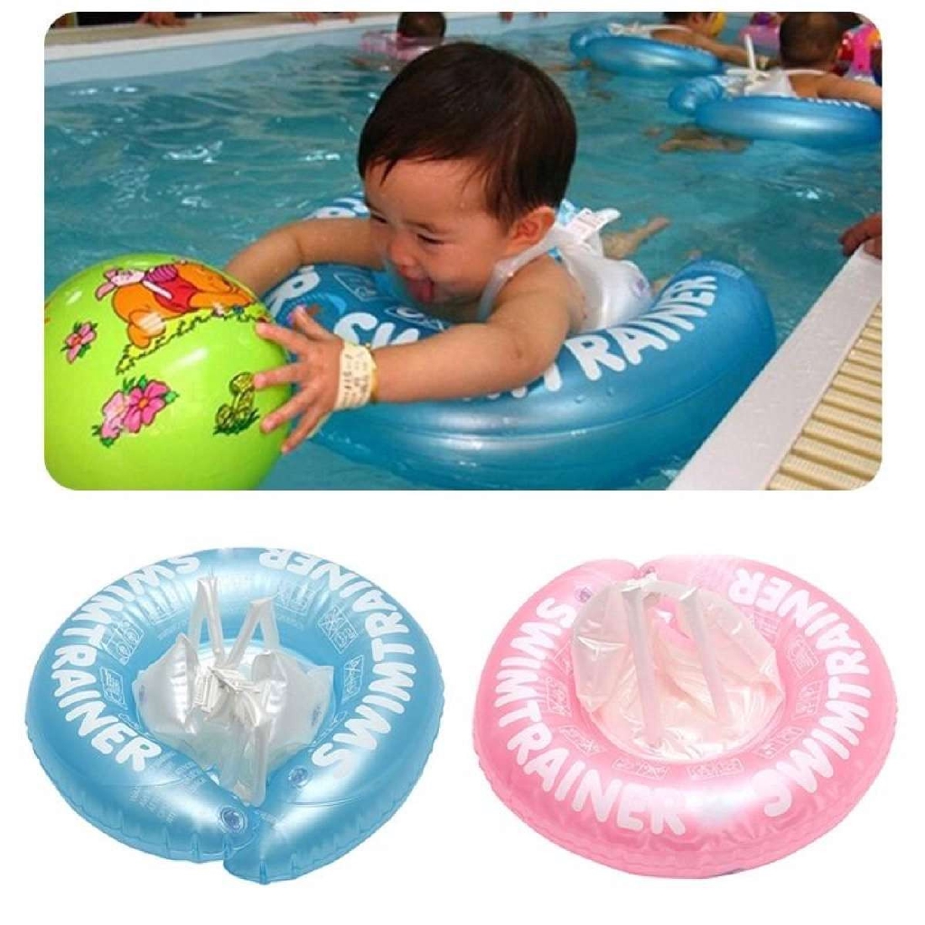 (WITH SEAT & STRAP) Baby Underarm Swimming Rings Swim Float Swimming