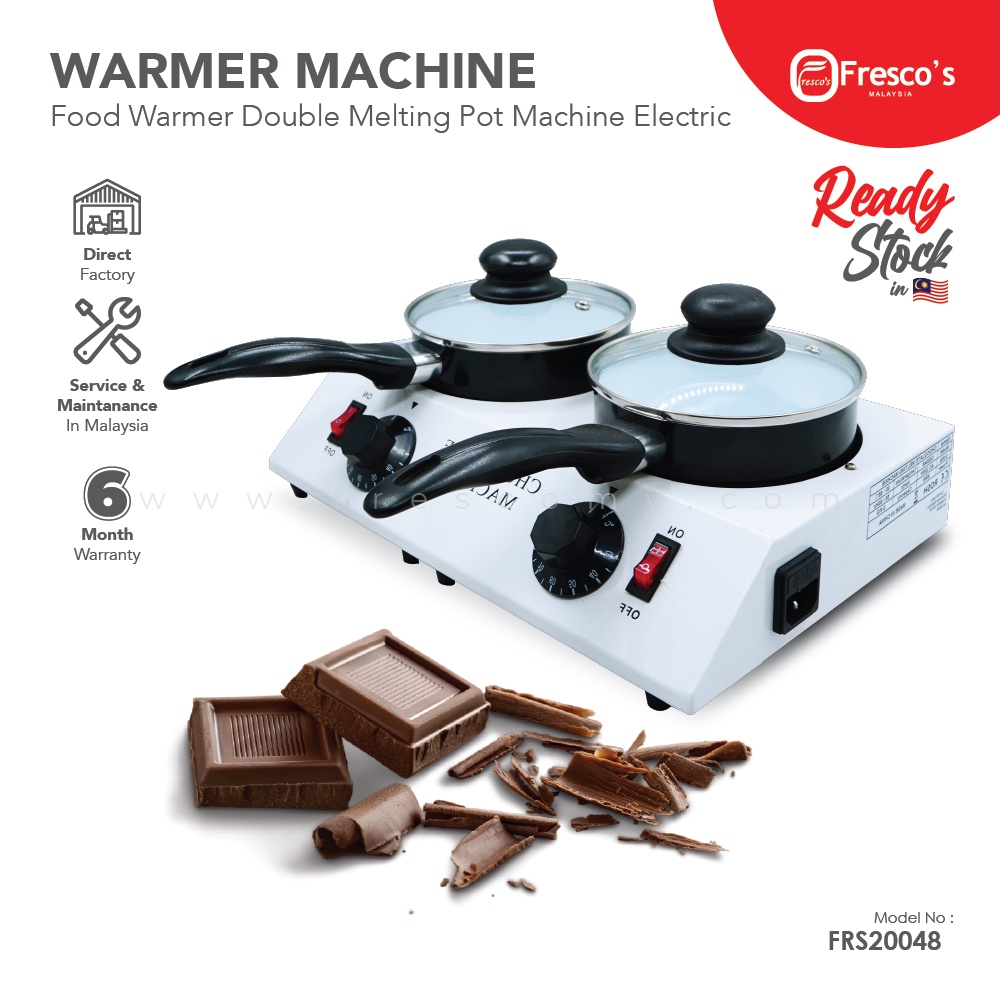 Food Warmer Double Melting Pot Machine Electric Chocolate Warmer Melting Pot Chocolate Melting Pot