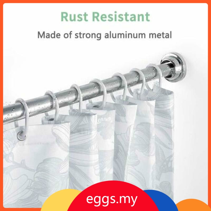 Stainless Steel Shower Curtain Rod Adjustable 50cm 80cm 100cm