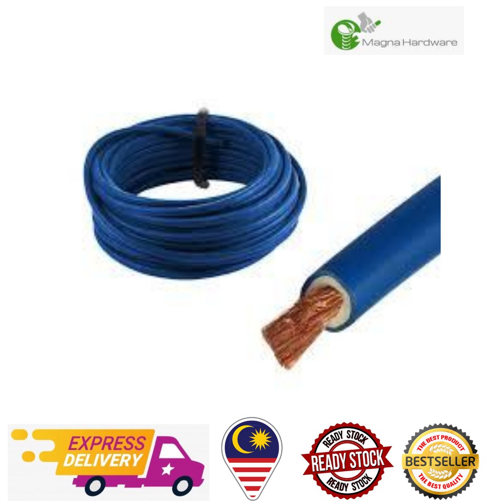 100 Copper Blue Welding Cable / 300 amp / 400 amp / 500 amp (unit per
