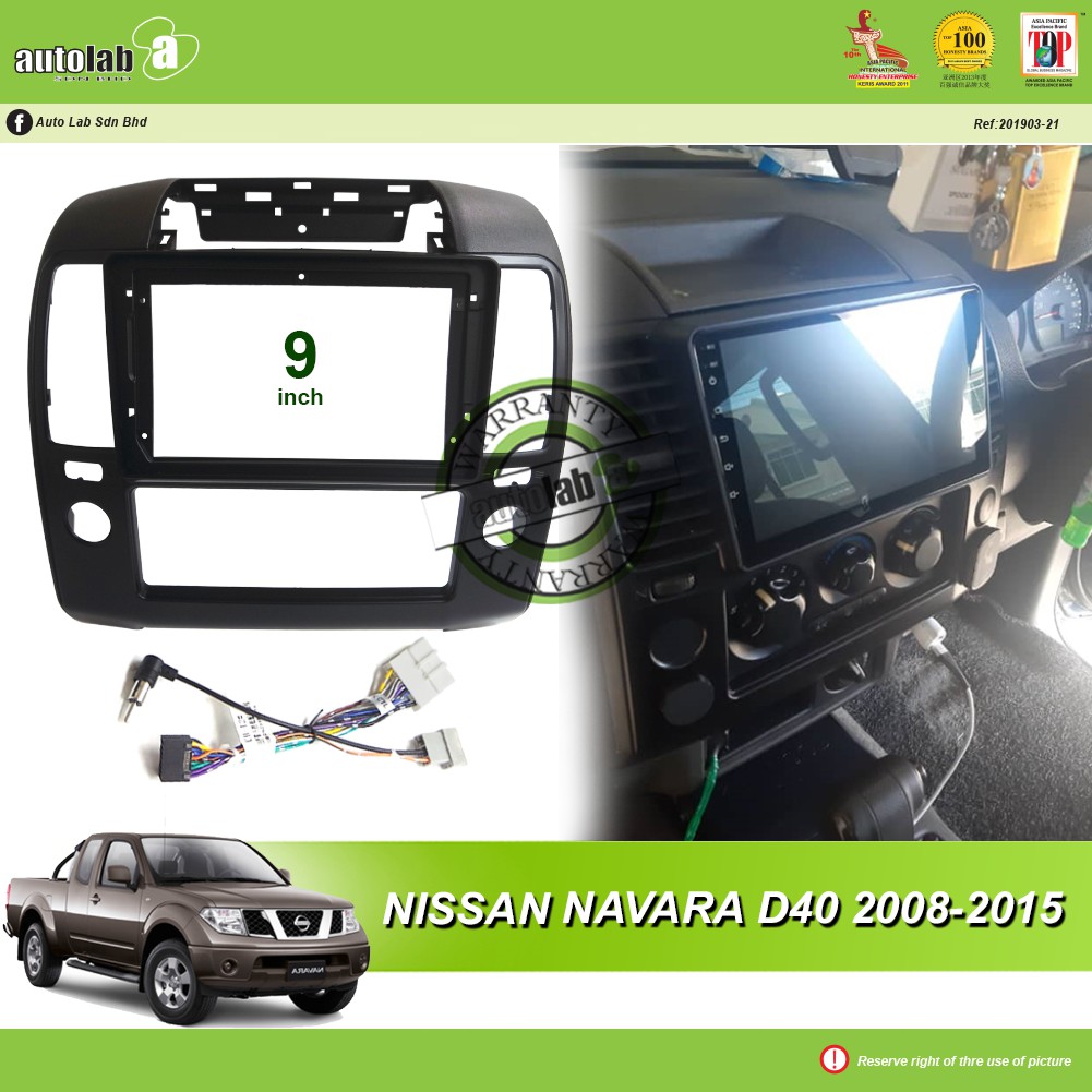 Android Player Casing 9" Nissan Navara D40 2008-2015 ( with Socket Nissan CB-12 & Antenna Join )