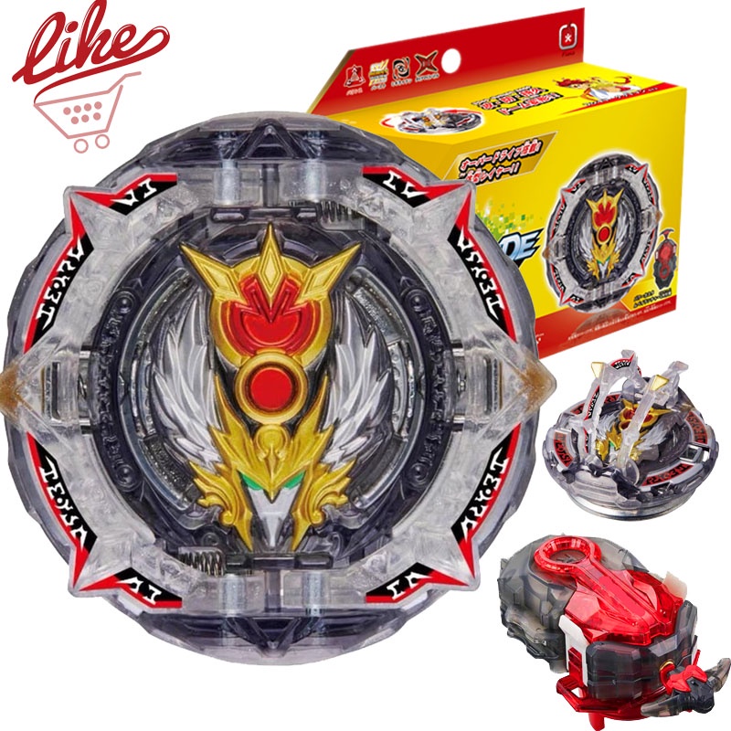 Laike Beyblade B-192 Greatest Raphael Over High Xtend+' DB Dynamite Battle with B184 Blue LR Launcher Beylauncher Box Set Kids Beyblade Toys