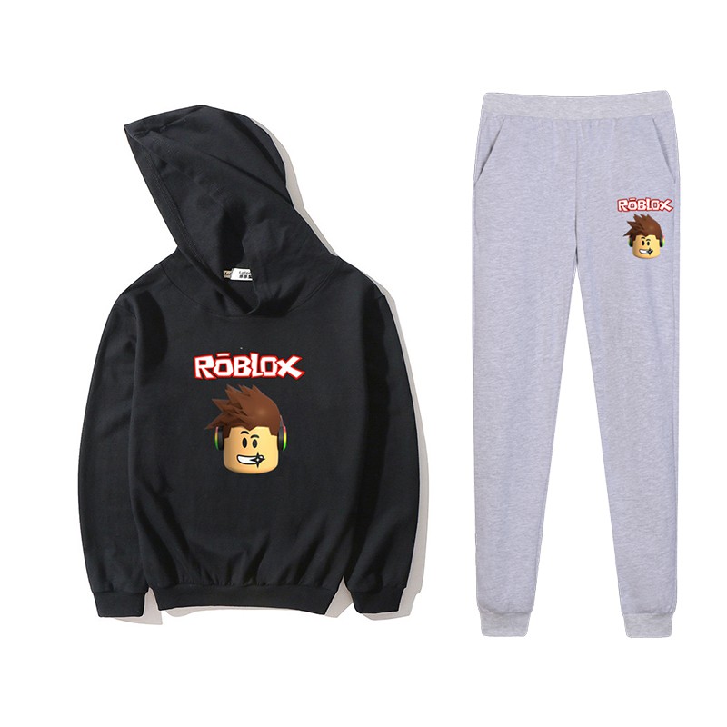 Fashion Autumn Winter Suit Boys Clothes Roblox Sweater Pants Kids Cotton Costume Boy Casual Set N1 Shopee Malaysia - roblox winter hoodie