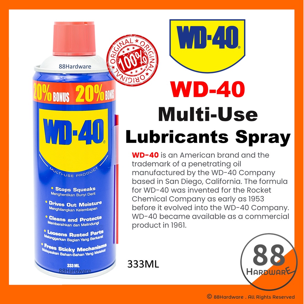 【100% Ori】333ml multipurpose wd40 wd-40 / wd40 spray / diy / WD-40 Anti