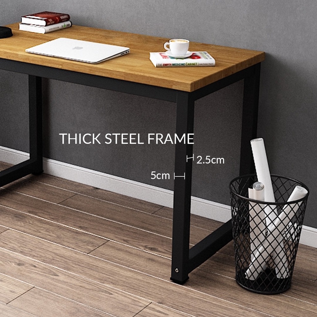 FINSSO: Mckenna Solid Rubber Wood 120x60cm Study Table / Dining Table