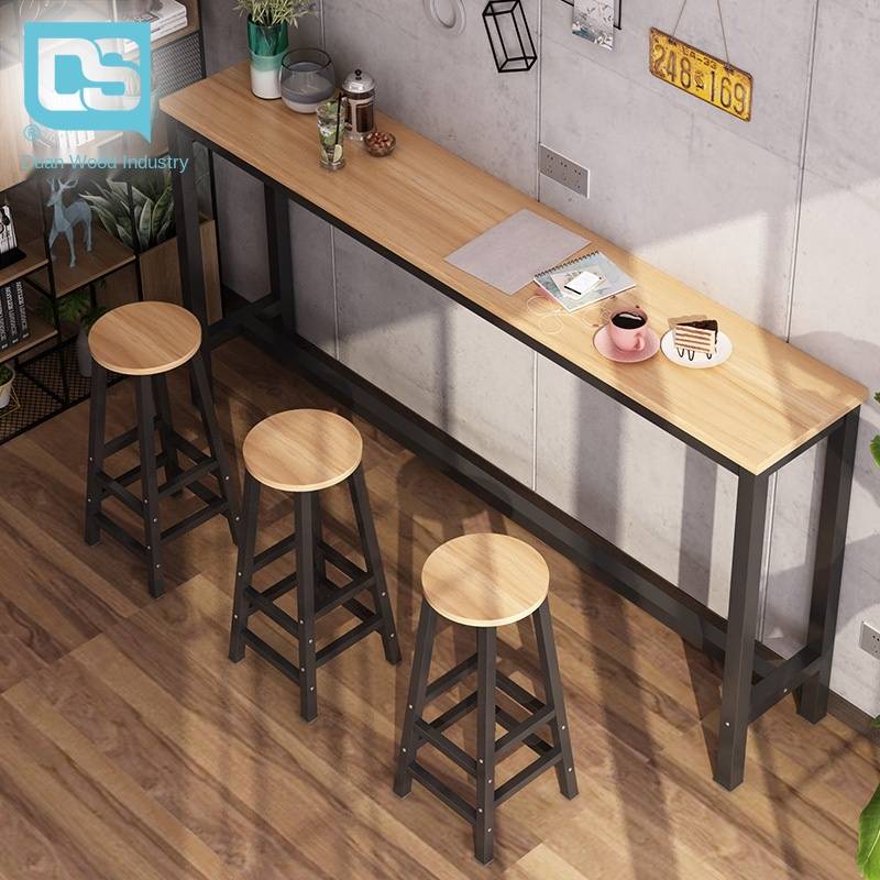 Wall bar table high foot table home simple modern small bar table