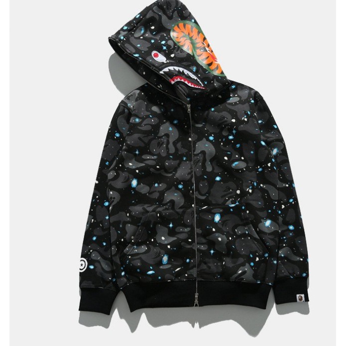 hoodie bape camo shark