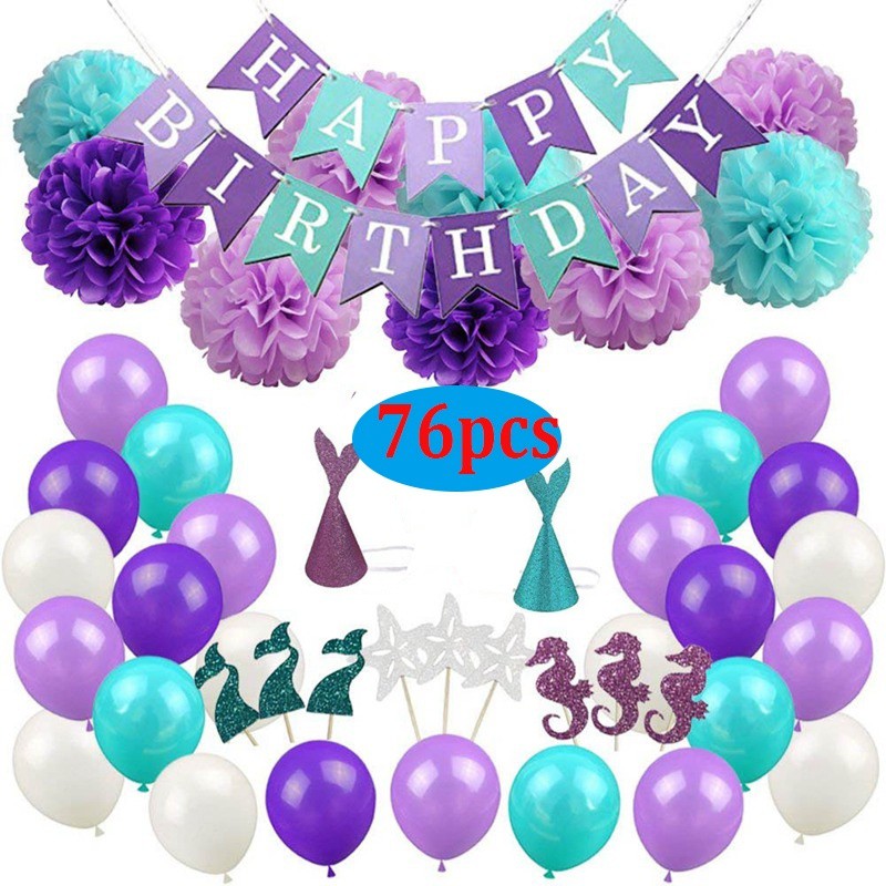 Kids Birthday Party Supplies Mermaid Theme Party Baby Shower