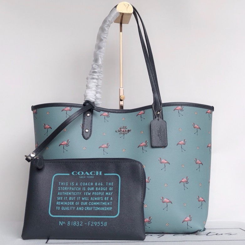 teal coach bag