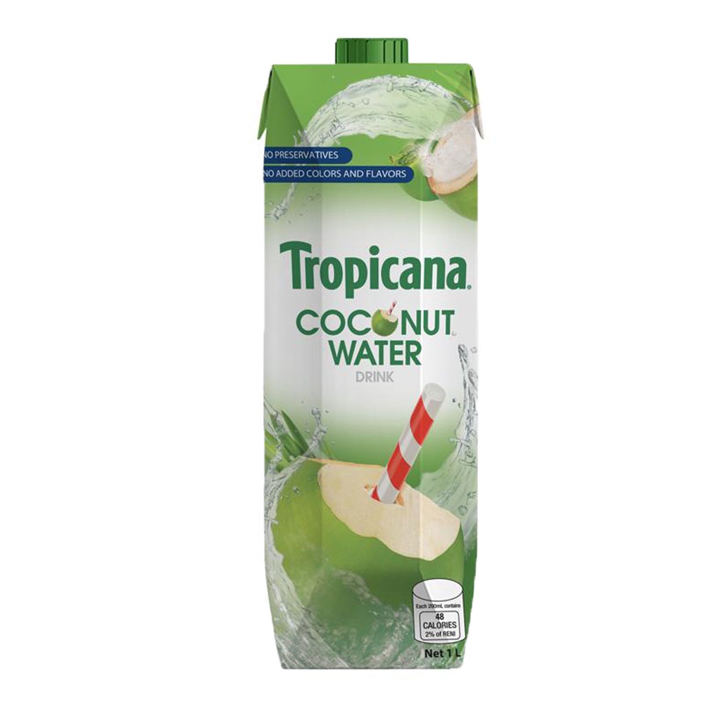 Tropicana Fresh 100% Coconut Water Refreshing Drink From Philippines 1 Liter