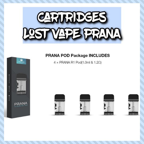 Original Refillable Cartridges For Lost Vape Prana 1.2 Ohm 1ml 4pcs Per