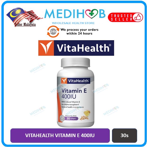 VitaHealth Vitamin E 400IU 30’s (EXP 19/12/2025)