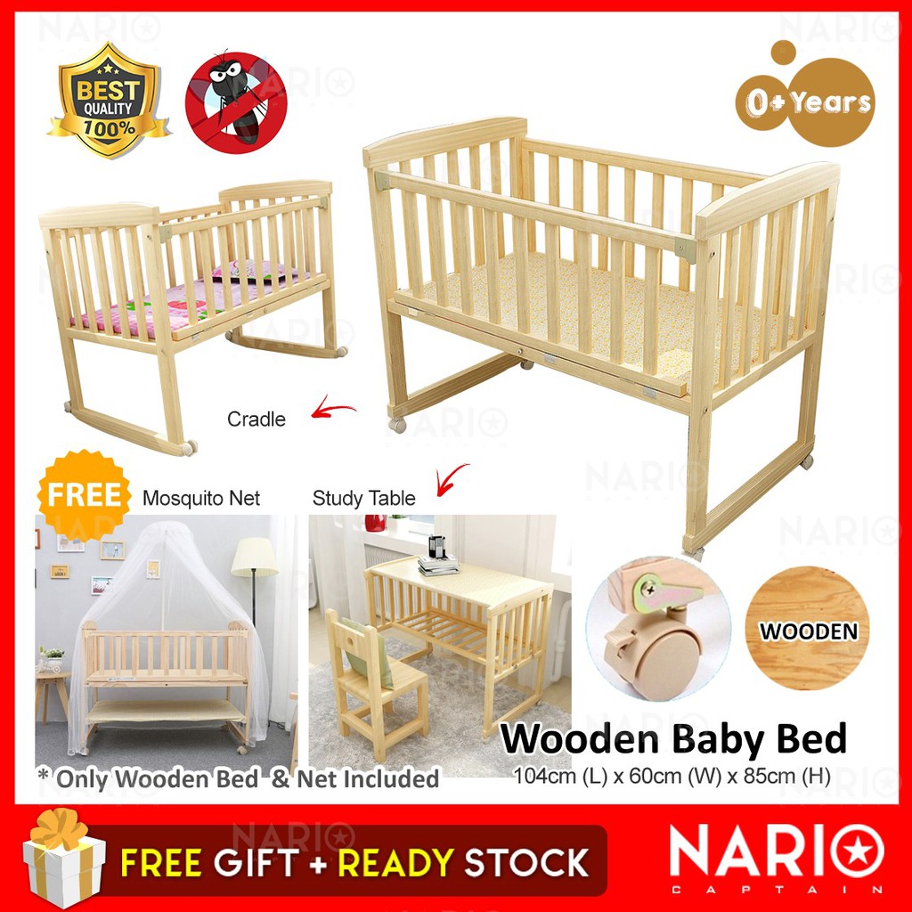 baby sleeping bed wooden