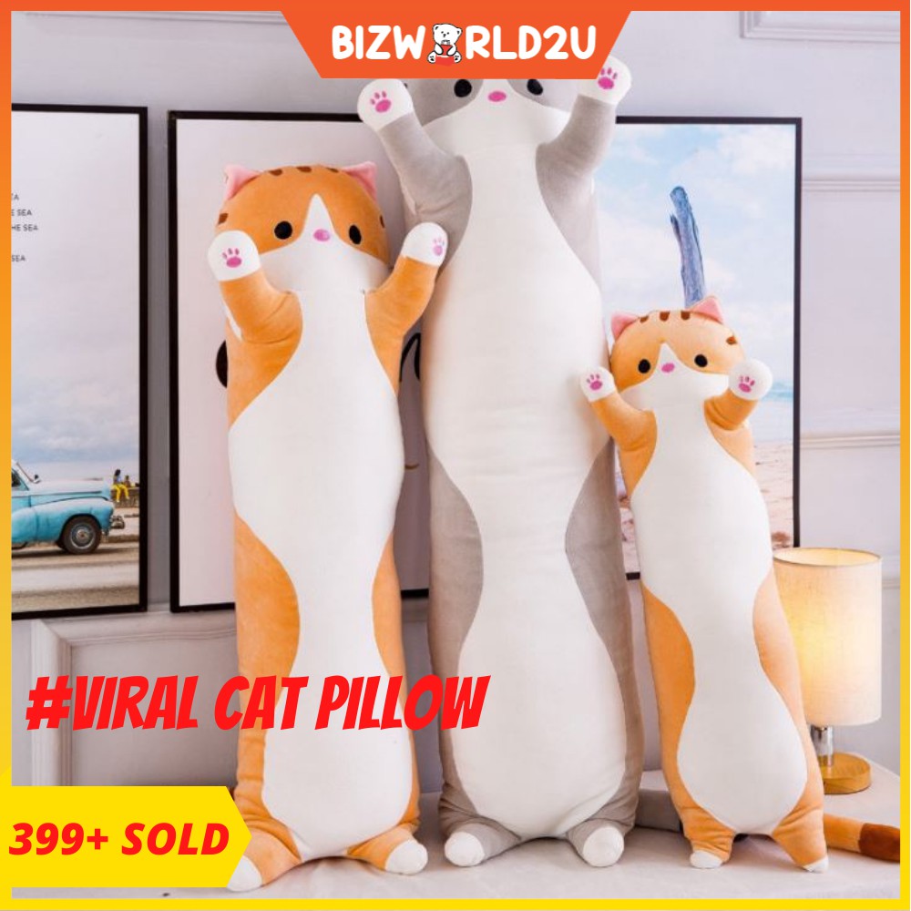 Cat Pillow Doll Plush Toys Stuffed Toys Bantal Peluk Kucing Panjang