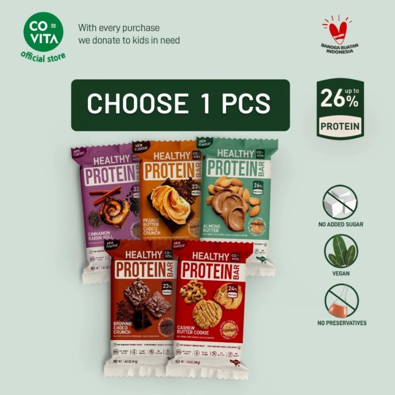 Covita Healthy Protein Bar 40gr Shopee Malaysia