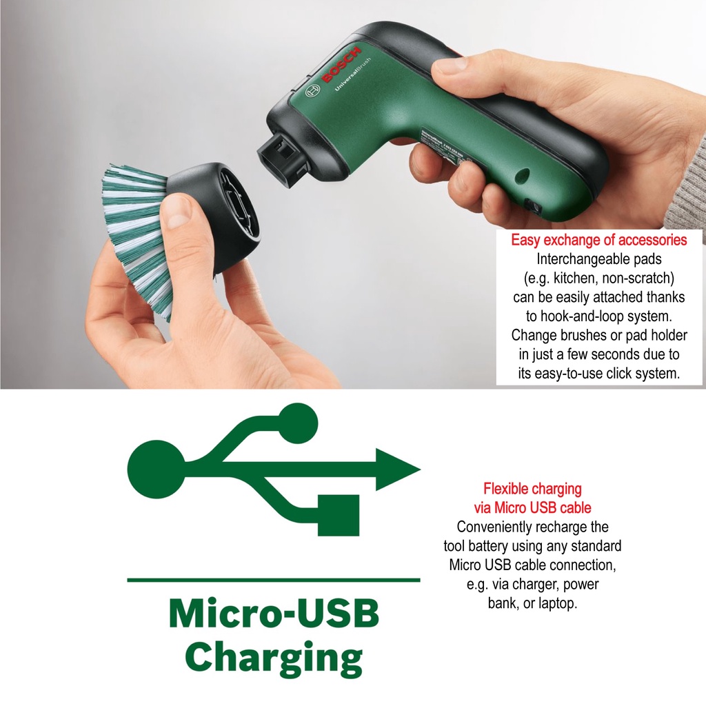 Bosch Power Scrubber Universal Brush 06033E0050 Shopee Malaysia