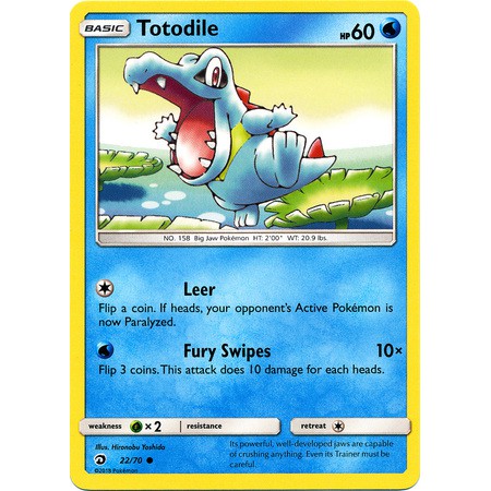 Pokemon Tcg Dragon Majesty Totodile 22 70 Shopee Malaysia