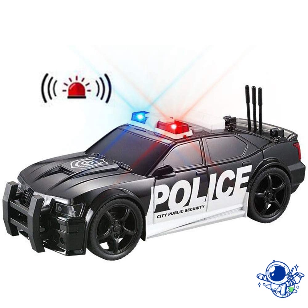 MESIN Noida City Service 120 Toy Police Car/With Friction Machine/Lights And Sound/Via SNI
