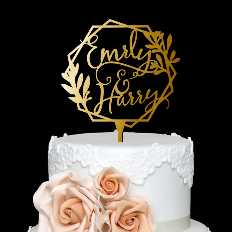 Personalized Name Wedding Cake Topper Custom Customized