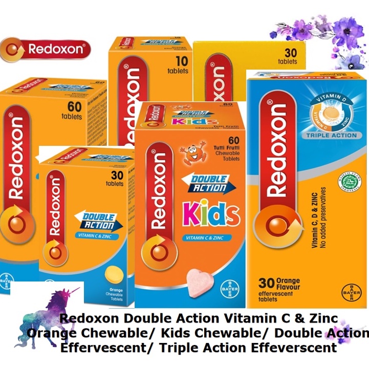 Redoxon Double Action Vitamin C And Zinc Chewable Redoxon Effervescent